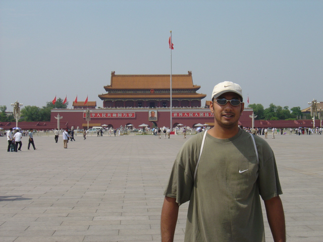 Spencer in Tiananmen Square