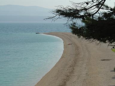 The famous Zlatni Rat Beach on Brac Island