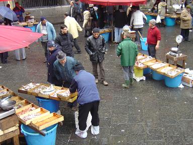 Even the fish market was less noisy than the couple next door!