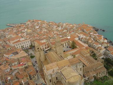 Awesome view of Cefalu's old town