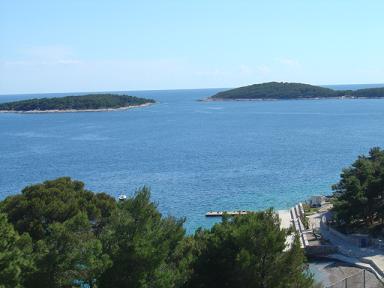 View from the balcony of our hotel in Hvar