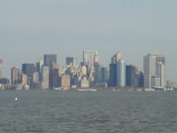 New York's incredible skyline as see form the Statue of Liberty