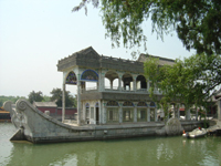 The majestic marble boat at The Summer Palace