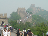 Our first view of the Great Wall